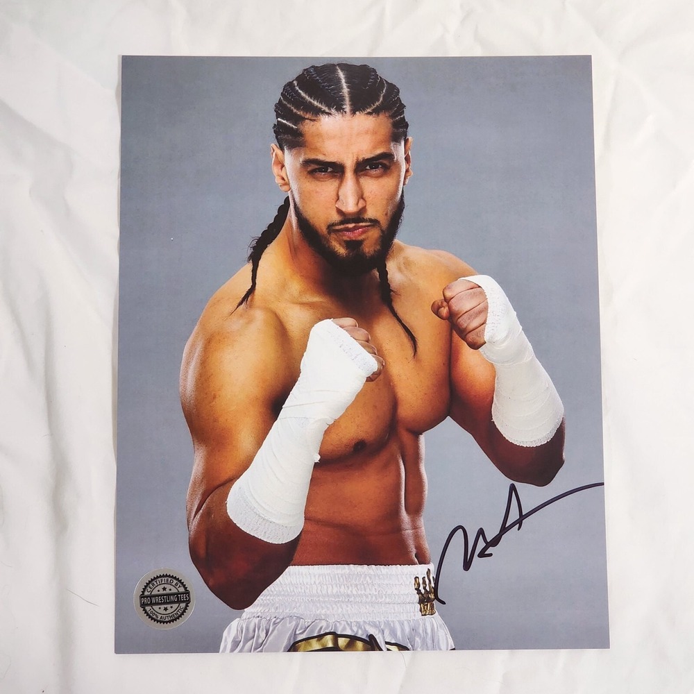 Pro Wrestling Crate Mustafa Ali TNA Impact Autographed Photo Signed 8x10 New